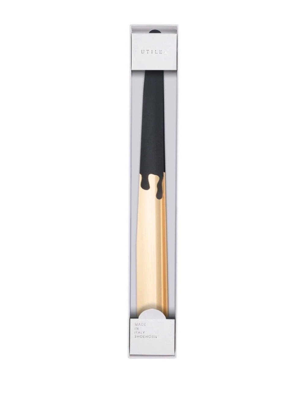 Utile 4 Metallic Gold & Black color grip shoehorn